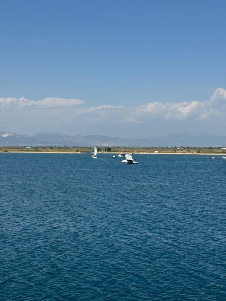Sailing boats in the bay near Keramoti
