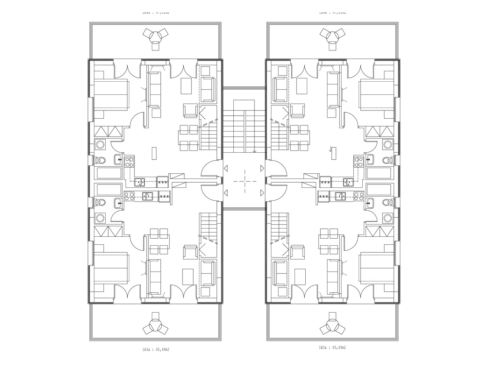 Floor plan – split maisonettes, lower level, M HOLIDAY Nestos